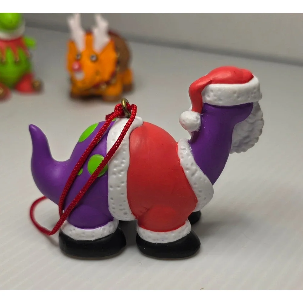 Vintage Christmas Dinosaur Ornaments Lot House of Lloyd 1993‎ Preowned